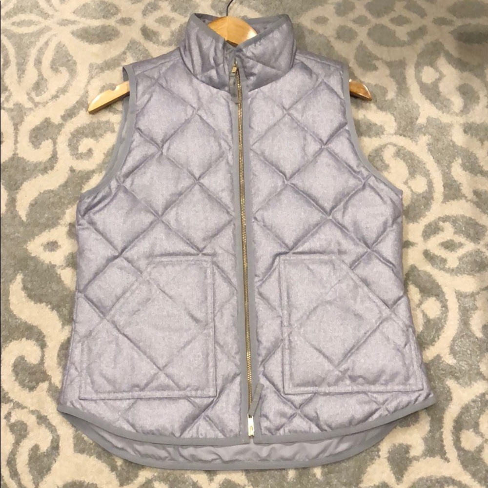 J Crew Grey Quilted Vest